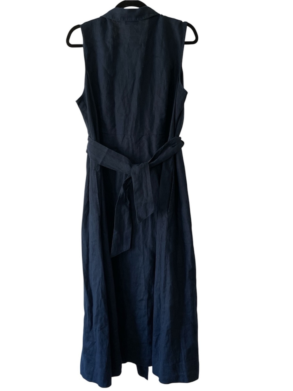 J. Jill Love Linen Tie Front SHIRTDRESS CAPE COD NAVY Size 2X - Picture 3 of 5
